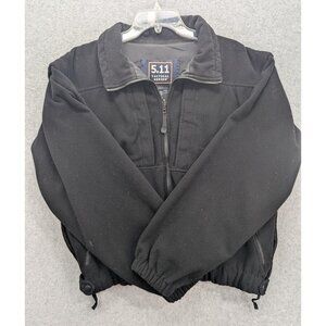 5.11 Tactical Series Jacket Mens Large Black Fleece Zip Off Sleeves Vest 48037